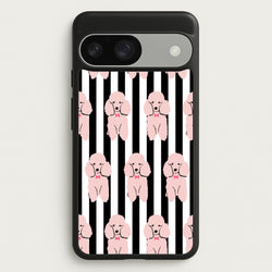 Striped Poodle - Dog Pattern  - Dog Patterned Phone Case for Google Pixel 9 / 9 Pro