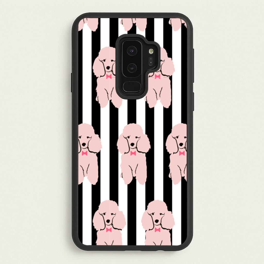 Striped Poodle - Dog Pattern  - Dog Patterned Phone Case for Galaxy S9 Plus
