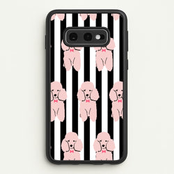Striped Poodle - Dog Pattern  - Dog Patterned Phone Case for Galaxy S10e