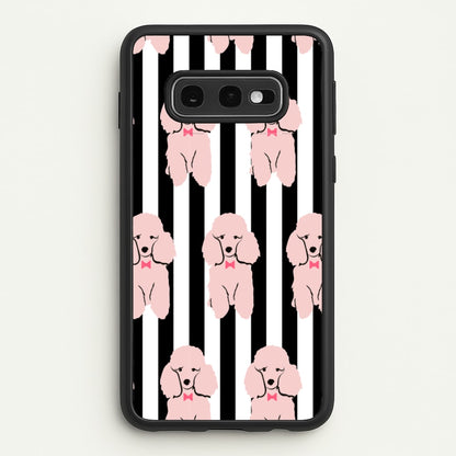 Striped Poodle - Dog Pattern  - Dog Patterned Phone Case for Galaxy S10e