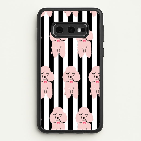 Striped Poodle - Dog Pattern  - Dog Patterned Phone Case for Galaxy S10e