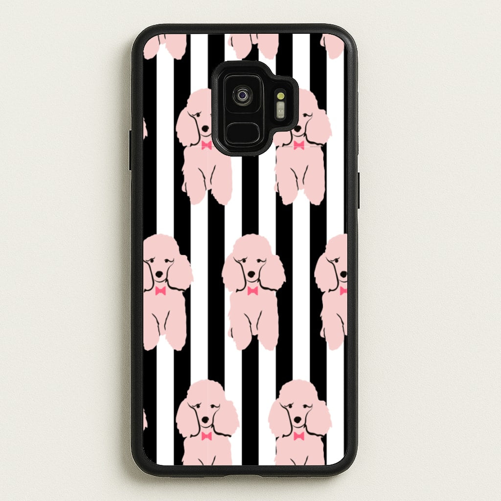 Striped Poodle - Dog Pattern  - Dog Patterned Phone Case for Galaxy S9
