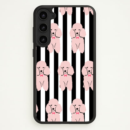 Striped Poodle - Dog Pattern  - Dog Patterned Phone Case for Galaxy S23 Plus