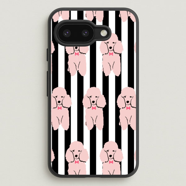 Striped Poodle - Dog Pattern  - Dog Patterned Phone Case for Google Pixel 9a
