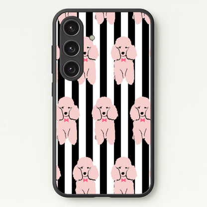 Striped Poodle - Dog Pattern  - Dog Patterned Phone Case for Galaxy S24FE