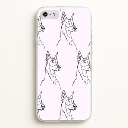 Dobermann Outline - Dog Pattern  - Dog Patterned Phone Case for iPhone 5 / 5s / SE 2016