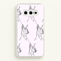 Dobermann Outline - Dog Pattern  - Dog Patterned Phone Case for Galaxy S10e