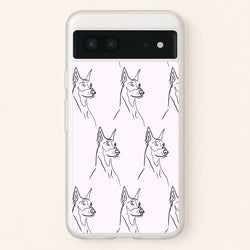 Dobermann Outline - Dog Pattern  - Dog Patterned Phone Case for Google Pixel 7