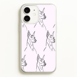 Dobermann Outline - Dog Pattern  - Dog Patterned Phone Case for iPhone 11