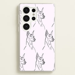Dobermann Outline - Dog Pattern  - Dog Patterned Phone Case for Galaxy S25 Ultra