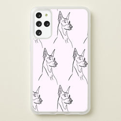 Dobermann Outline - Dog Pattern  - Dog Patterned Phone Case for Galaxy S20 Plus