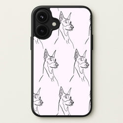 Dobermann Outline - Dog Pattern Phone Case for iPhone 17