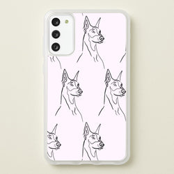 Dobermann Outline - Dog Pattern  - Dog Patterned Phone Case for Galaxy S20FE