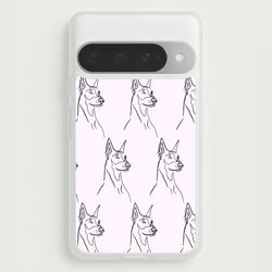 Dobermann Outline - Dog Pattern Phone Case for Google Pixel 10 Pro XL