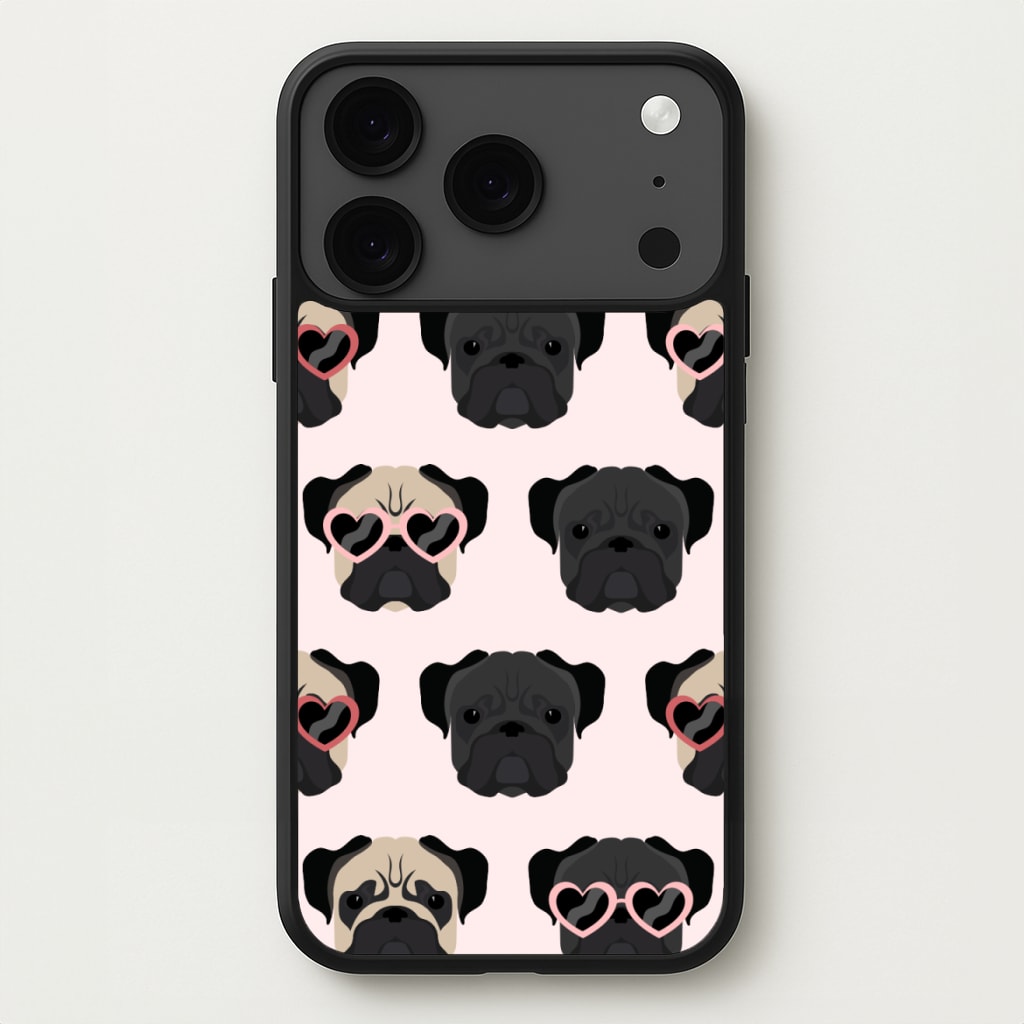 Sunny Pug Life - Dog Pattern Phone Case for iPhone 17 Pro Max