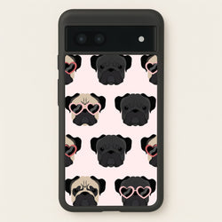 Sunny Pug Life - Dog Pattern  - Dog Patterned Phone Case for Google Pixel 6a