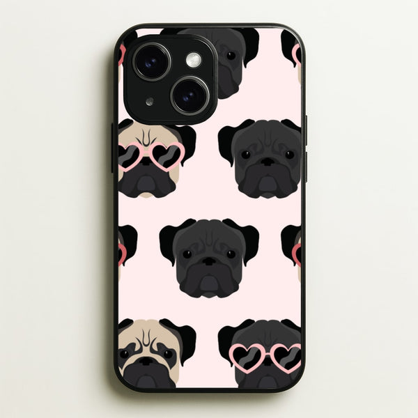 Sunny Pug Life - Dog Pattern  - Dog Patterned Phone Case for iPhone 14 Plus