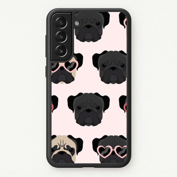 Sunny Pug Life - Dog Pattern  - Dog Patterned Phone Case for Galaxy S21FE