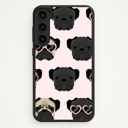 Sunny Pug Life - Dog Pattern  - Dog Patterned Phone Case for Galaxy S23