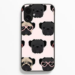 Sunny Pug Life - Dog Pattern  - Dog Patterned Phone Case for iPhone 16 Plus