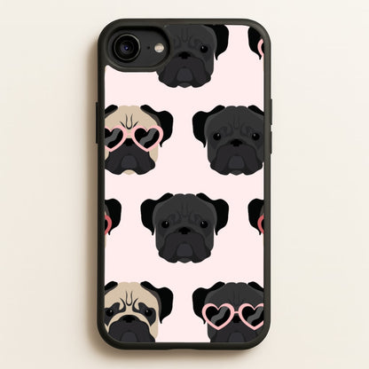 Sunny Pug Life - Dog Pattern  - Dog Patterned Phone Case for iPhone 6 / 7 / 8 / SE
