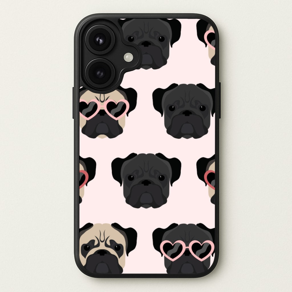 Sunny Pug Life - Dog Pattern Phone Case for iPhone 17