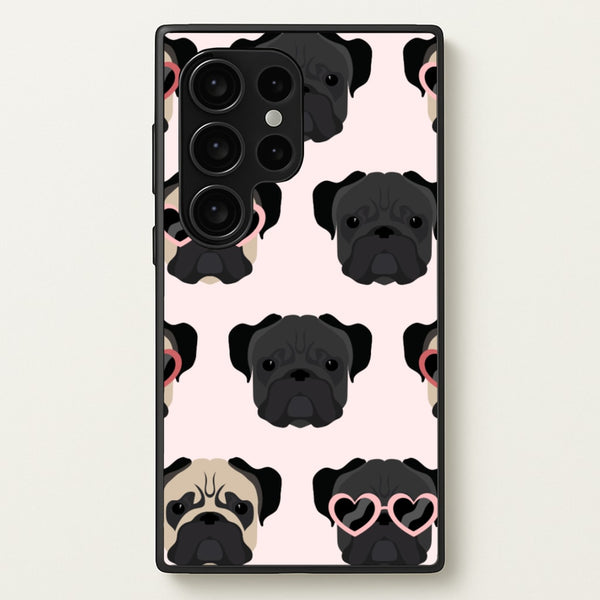 Sunny Pug Life - Dog Pattern  - Dog Patterned Phone Case for Galaxy S24 Ultra