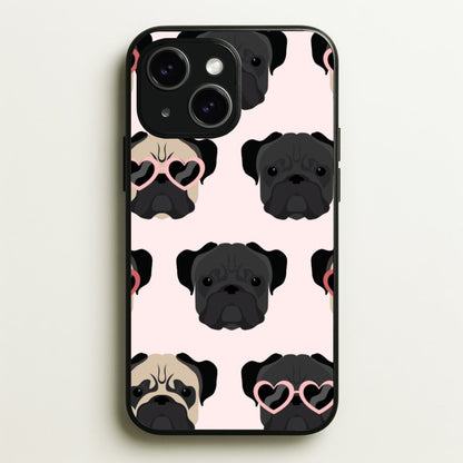 Sunny Pug Life - Dog Pattern  - Dog Patterned Phone Case for iPhone 15 Plus