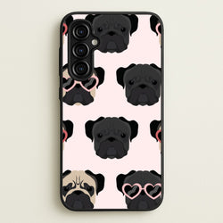 Sunny Pug Life - Dog Pattern  - Dog Patterned Phone Case for Galaxy A54