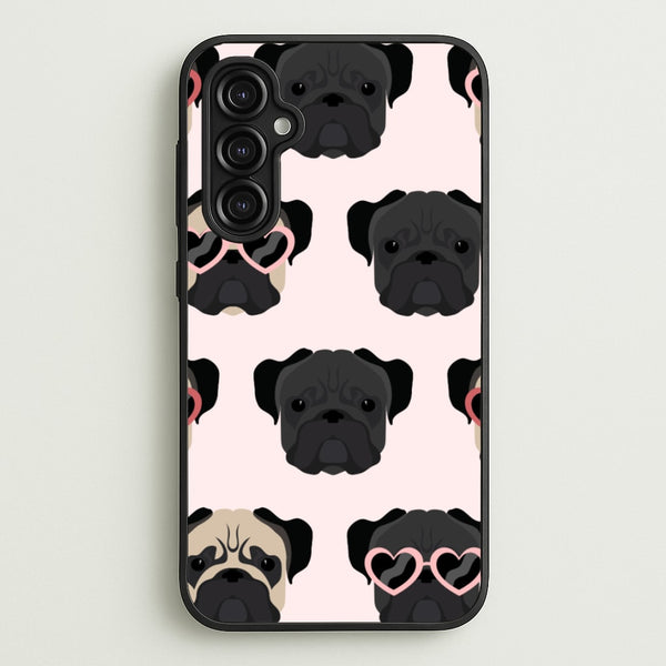 Sunny Pug Life - Dog Pattern  - Dog Patterned Phone Case for Galaxy A14
