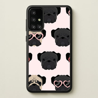 Sunny Pug Life - Dog Pattern  - Dog Patterned Phone Case for Galaxy A71
