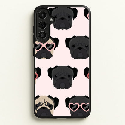 Sunny Pug Life - Dog Pattern  - Dog Patterned Phone Case for Galaxy A34