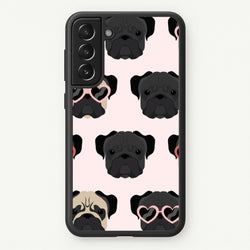 Sunny Pug Life - Dog Pattern  - Dog Patterned Phone Case for Galaxy S22
