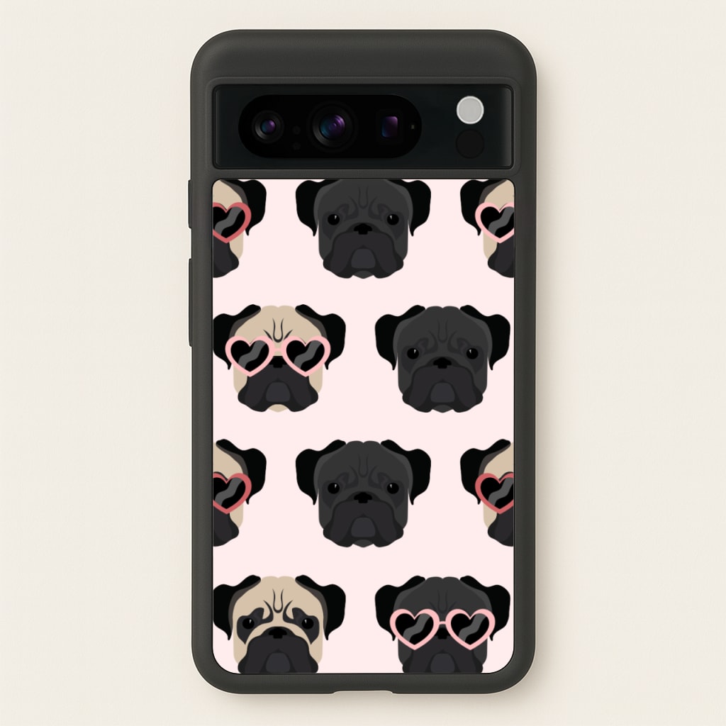 Sunny Pug Life - Dog Pattern  - Dog Patterned Phone Case for Google Pixel 8 Pro