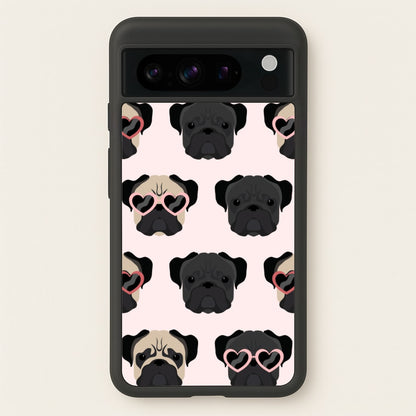 Sunny Pug Life - Dog Pattern  - Dog Patterned Phone Case for Google Pixel 8 Pro