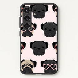 Sunny Pug Life - Dog Pattern  - Dog Patterned Phone Case for Galaxy S25