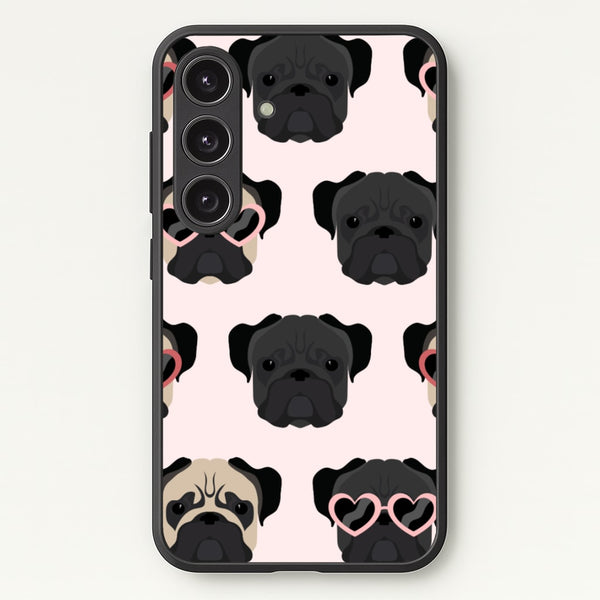 Sunny Pug Life - Dog Pattern  - Dog Patterned Phone Case for Galaxy S25
