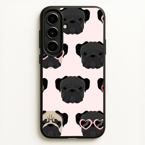 Sunny Pug Life - Dog Pattern  - Dog Patterned Phone Case for Galaxy A56