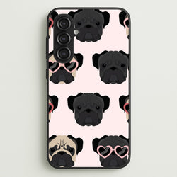 Sunny Pug Life - Dog Pattern  - Dog Patterned Phone Case for Galaxy S23FE