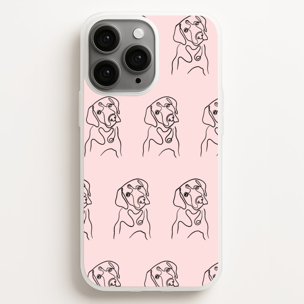 Labrador Outline - Dog Pattern Phone Case