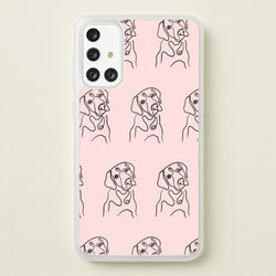 Labrador Outline - Dog Pattern  - Dog Patterned Phone Case for Galaxy A71