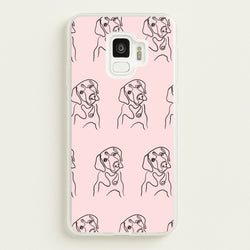 Labrador Outline - Dog Pattern  - Dog Patterned Phone Case for Galaxy S9