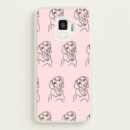Labrador Outline - Dog Pattern  - Dog Patterned Phone Case for Galaxy S9