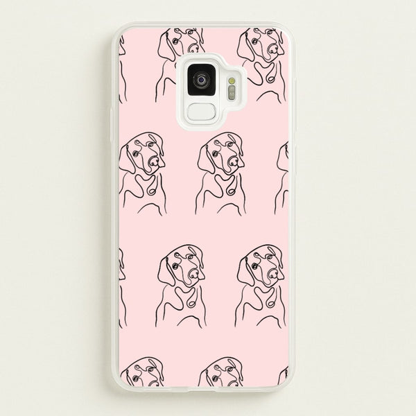 Labrador Outline - Dog Pattern  - Dog Patterned Phone Case for Galaxy S9