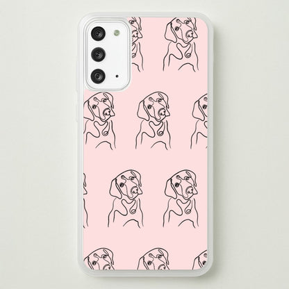 Labrador Outline - Dog Pattern  - Dog Patterned Phone Case for Galaxy Note 20