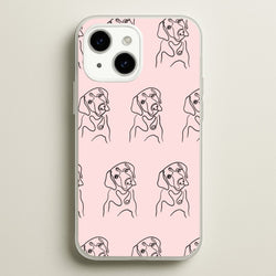 Labrador Outline - Dog Pattern  - Dog Patterned Phone Case for iPhone 15