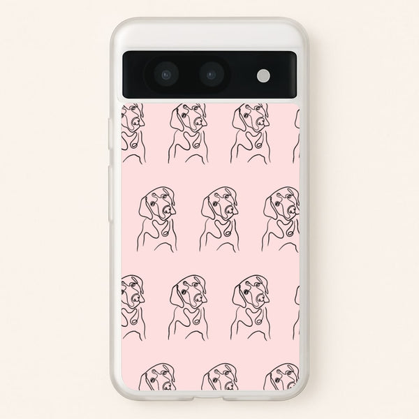 Labrador Outline - Dog Pattern  - Dog Patterned Phone Case for Google Pixel 8a