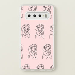 Labrador Outline - Dog Pattern  - Dog Patterned Phone Case for Galaxy S10