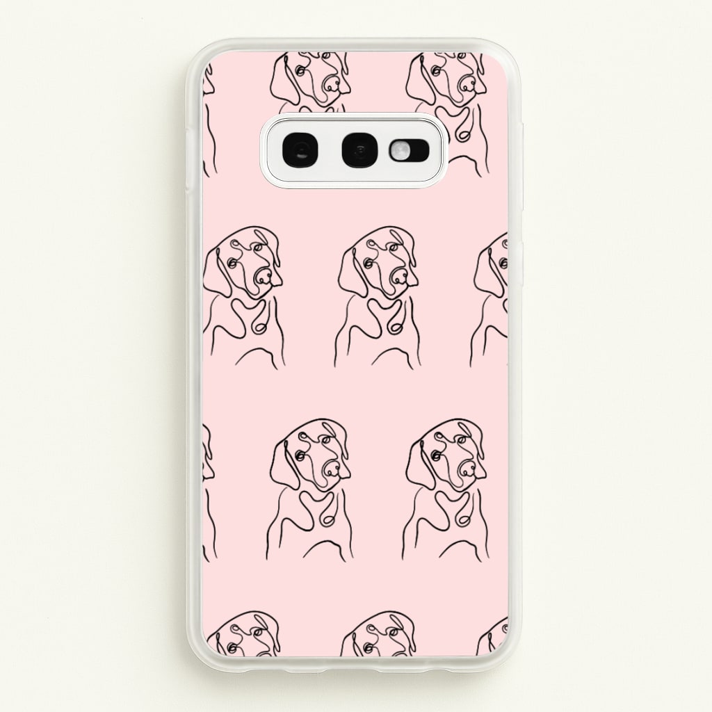 Labrador Outline - Dog Pattern  - Dog Patterned Phone Case for Galaxy S10e