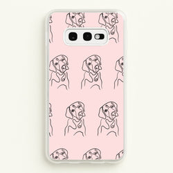 Labrador Outline - Dog Pattern  - Dog Patterned Phone Case for Galaxy S10e